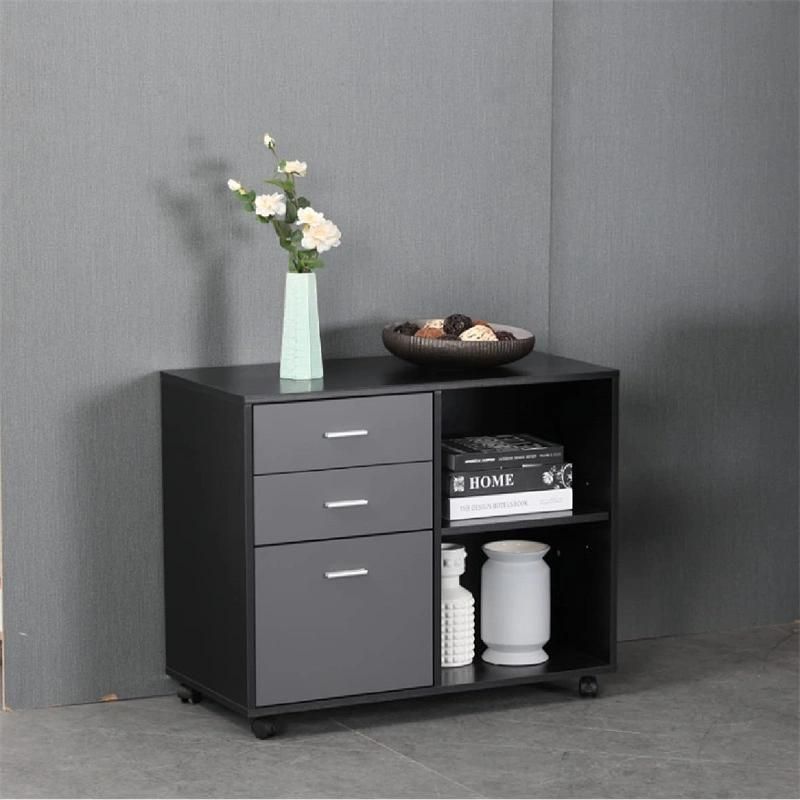 Home Office Mobile File Cabinets for Printer Stand with Storage on Wheels