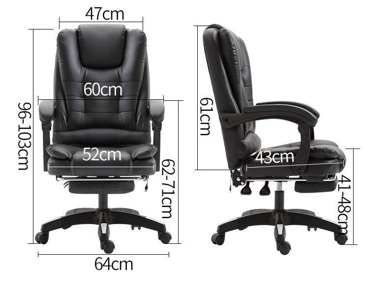 High Quality Black Ergonomic Executive Boss Office Recliner Chair
