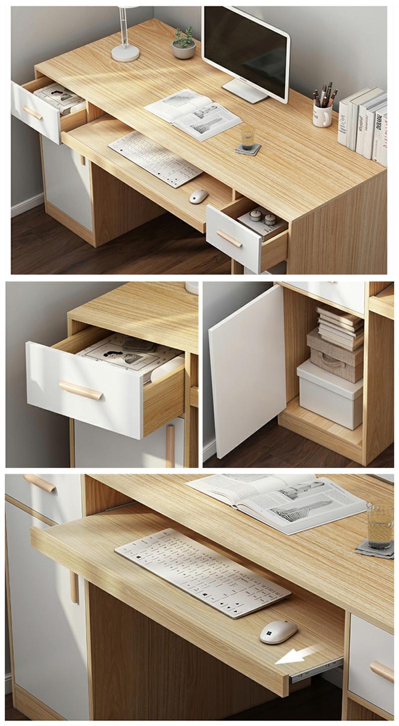 Foshan Wooden Cheap Modern Home Office Furniture Laptop Stand Study Table Computer Desk with Drawers Cabinets