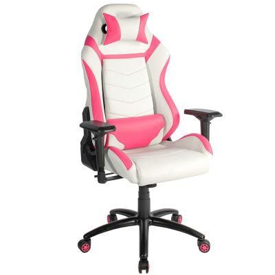Judor Modern Pink Adjustable Swivel Gaming Chair