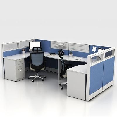 Office Used Furniture Modular Partition Cubicles 2 Person Work Bench Office Workstations
