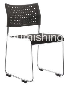 Black Plastic Simple Design Meeting Chair