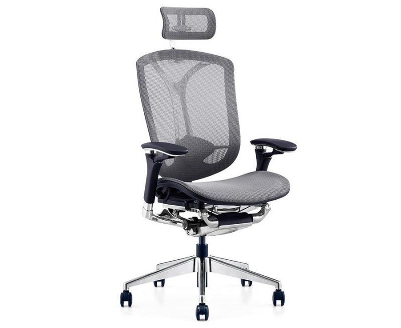 Fabric Mesh Type Office Chair with Metal Chrome Finished Frame