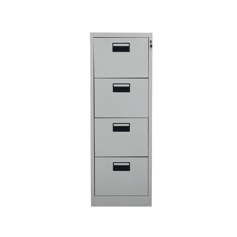 Vertical Design Gray Color Metal 4 Drawer Office Cabinet