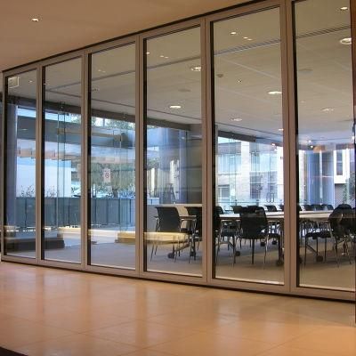 Hot Sale Folding Office Glass Partition Door Sliding Partition Glass Wall
