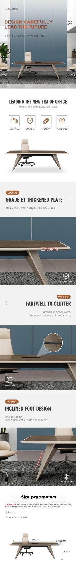 High Quality Superior Quality Comfortable Large Contemporary Meeting Room Desk