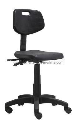 Mould PU Seat and Back Chrome Footing Optional 260mm Black Gaslift Nylon Base with Foot Pad Bar Chair