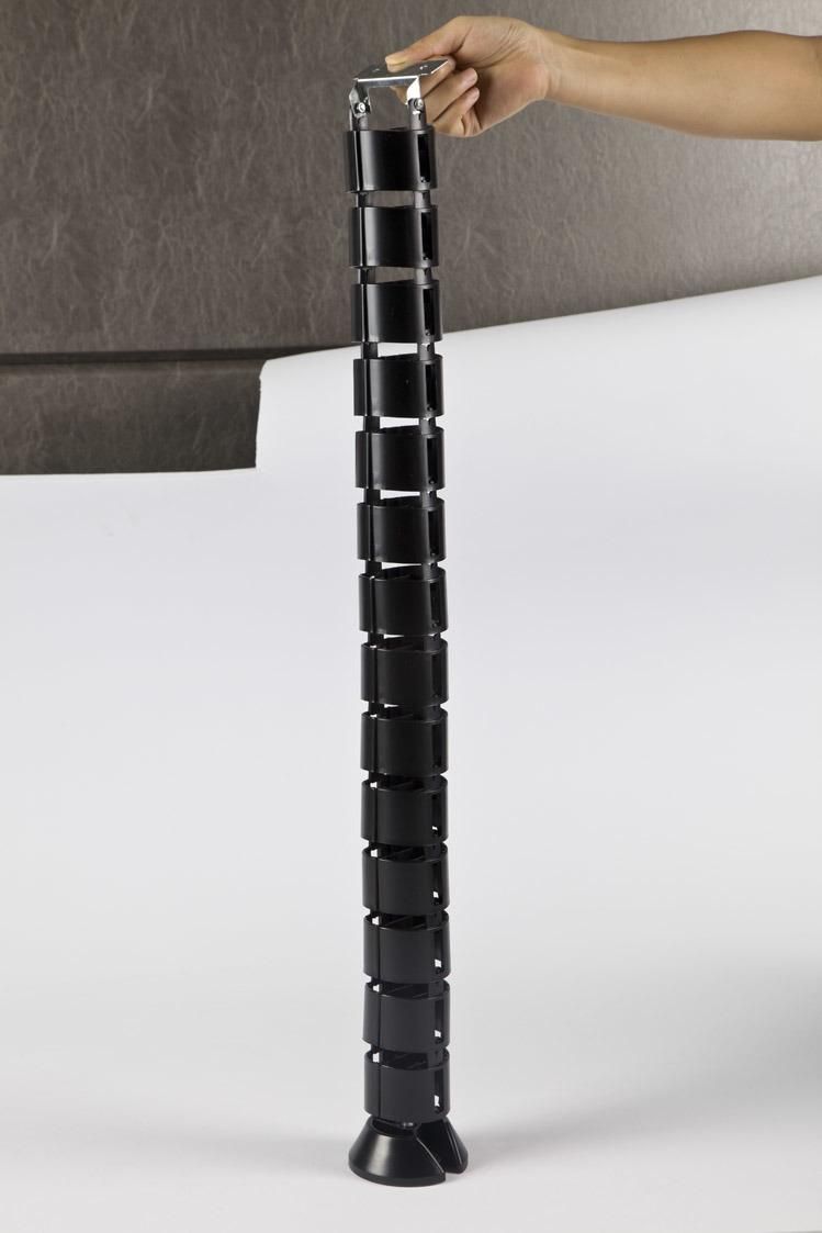 F-750b Round Cable Organizer 780mm for Office Desk in Silver for Management