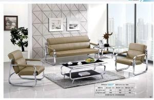 Chinese Factory Metal Chromed Frame PU Leisure Sofa Set