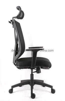 Simple Function Seat up and Down Mechanism Mesh Upholstery Backrest with Lumbar Support Adjustable Armrest Nylon Base Chair