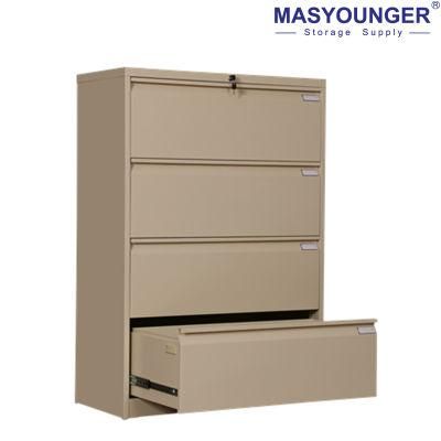 Office Storage Self Assembly 4 Drawer Lateral Metal File Cabinets