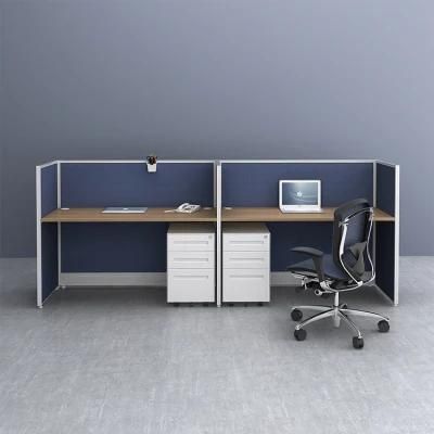 Customized T3 Series Used 32mm Thickness Partitions Modular One Side Office Cubicle 2 Person Workstation
