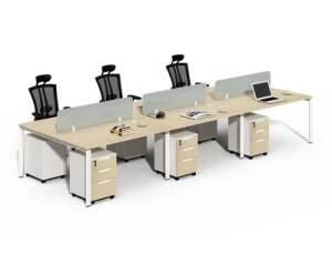 Computer Desk Soundproof Cubicles 6 Seater Office Workstation with Drawer