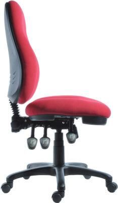 Red Color 3 Lever Heavy Duty Functional Mechanism Nylon Caster Fabric Back Seat Executive Computer Office Chair