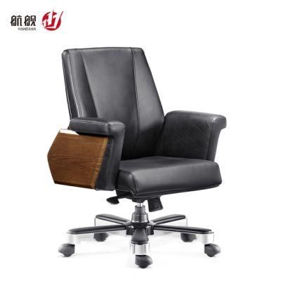 MID Back Modern Office Furniture Leather Swivel Computer Chair with Tilt Mechanism
