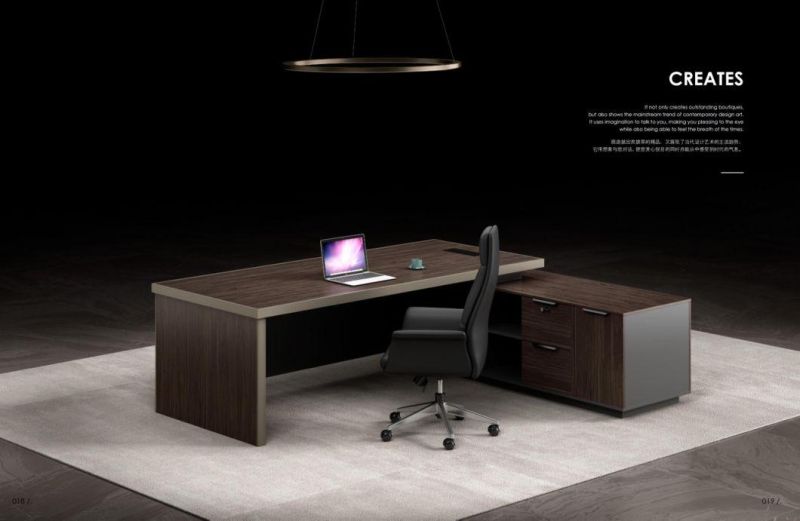 Luxury Chinese Modern Boss Director Wooden Executive Office Table