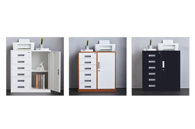 Narrow Drawer Filing Cabinet with Storage Metal Drawer 6 Drawers