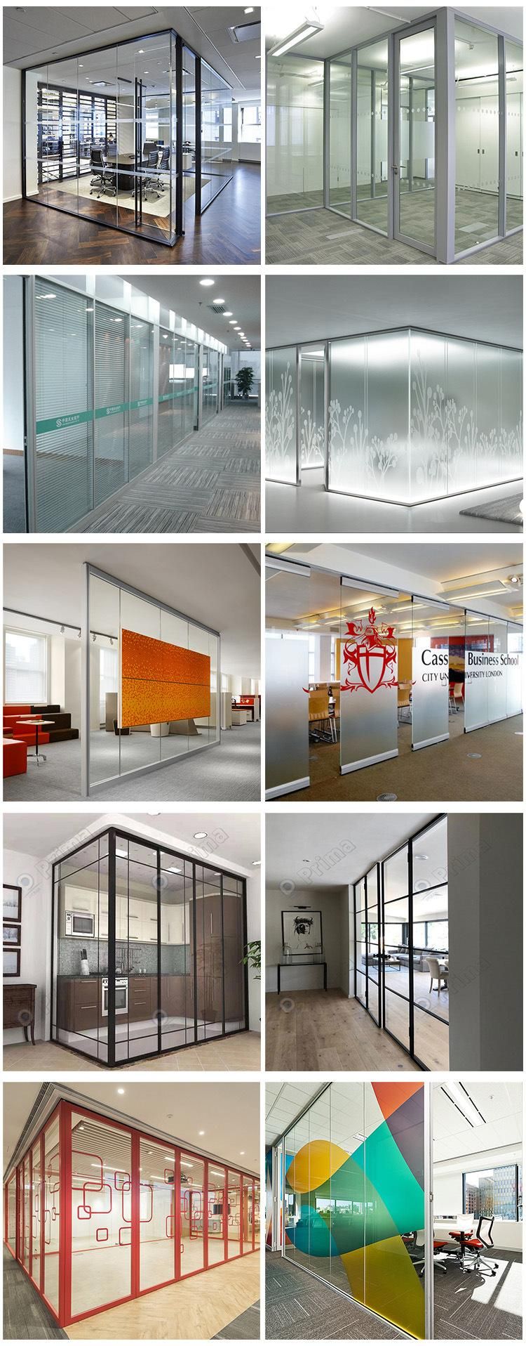 China Factory Glass Partition Indoor Aluminum Profile Office Partition Office Partitions Modular Modern