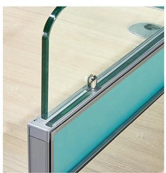 Popular Office Furniture Partition Project Use Melamine 4 Seats Staff Workstation Table