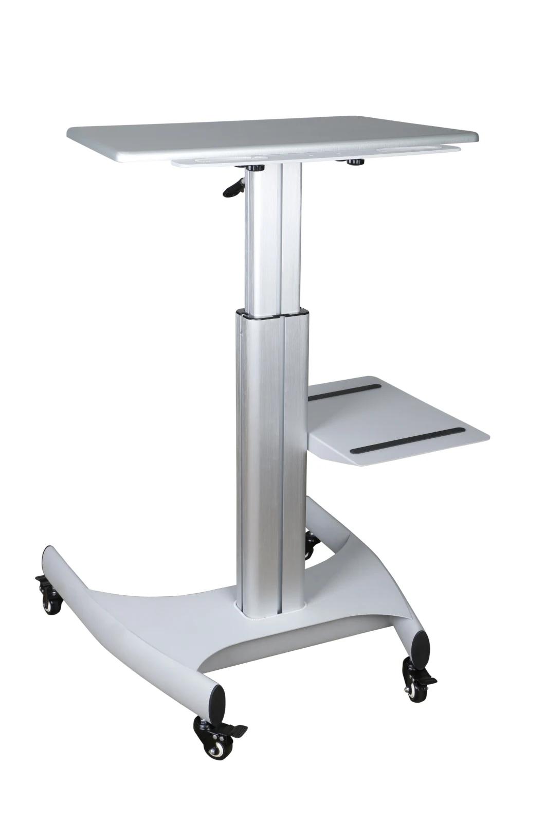 Gas Lift Laptop Trolley / Stand / Holder 17" Laptop Wheelbase