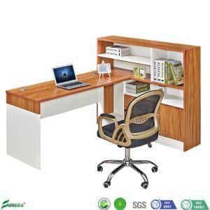 Solid Wood MFC Panel Wood Furniture Office Executive Manager Table with File Cabinet Credenza