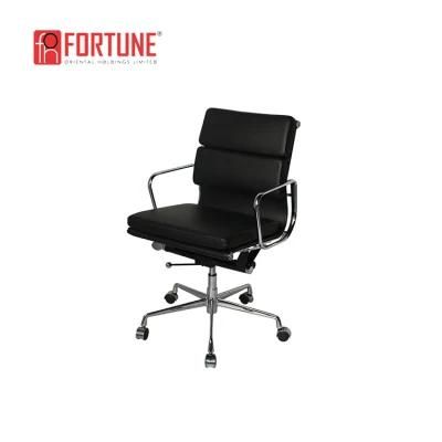 High Density Foam Leather Pad Unique Office Chair 180kg with Armrest for Sale