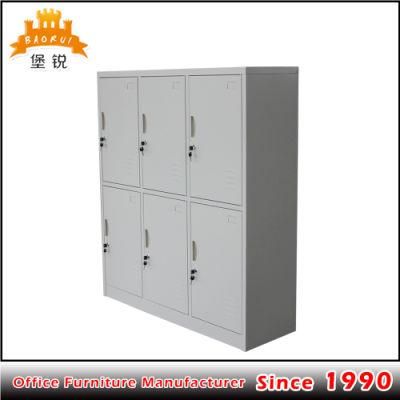 Fas-028 China Baorui Steel Lockers / 6 Door Clothing Steel Locker