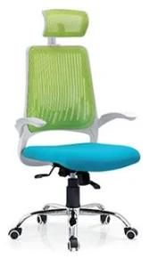 Green Back Blue Seat Astir Armrest Adjustable Fabric Mesh Swivel Chair