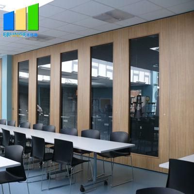 Manufacturer Room Divider Glass Wood Sliding Partition Walls