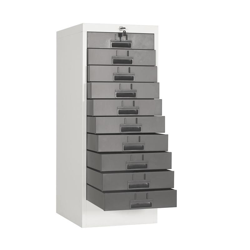 Ten Drawers Cabinet Tall White Chest of Drawers Thin Storage Cabinet