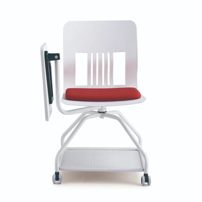 Manufacturers Supply 2021 New Design Home Office Furniture Rotatable School Office Conference Training Chair with Writing Table Office Chair