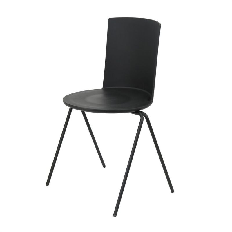Factory Price Hot Selling Design Steel Legs Plastic Dining Chair