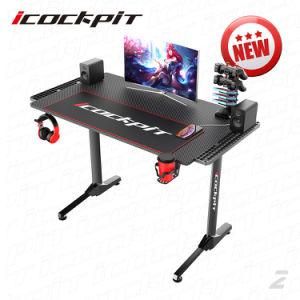 Icockpit New Design Gaming Desk PC Table Extension Stand Black Dedktop Gaming Desk