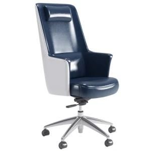 High Back Accent Chair in Leather Cover with Padded