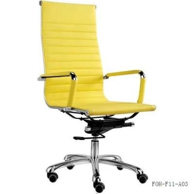 High Back PU Leather Swivel Office Chair with Aluminium Legs Wholesale Foh-F11-A03