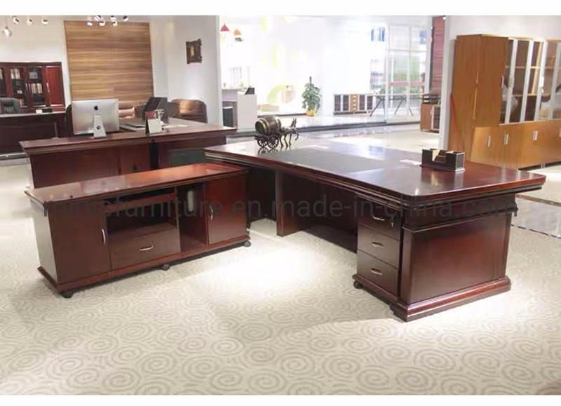 (M-OD1157) 2021 China Factory Latest Office Furniture Leader MDF Desk with Side Cabinet