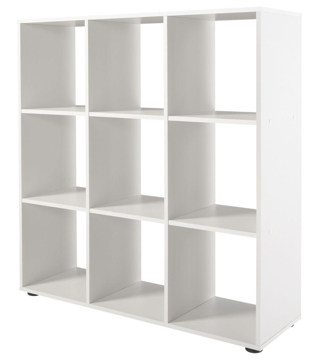 Modern 3 Tiers Wooden Bookshelf, Free Standing White Bookcase for Home