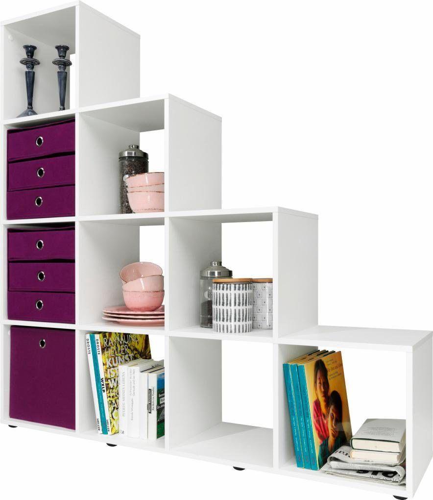 4-Tiers Stand White Wall Corner Ladder Bookshelf for Living Room