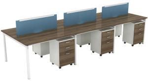 Wood Office Furniture Modular Office Desk Workstation for 6 Person