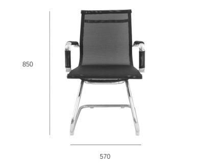 High Strength Electroplating Frame Fixed Leg Conference Chair with Arms