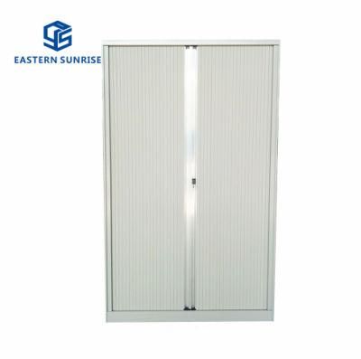 5 Tiers 4 Adjustable Shelf Metal Rolling Door Storage Cabinet
