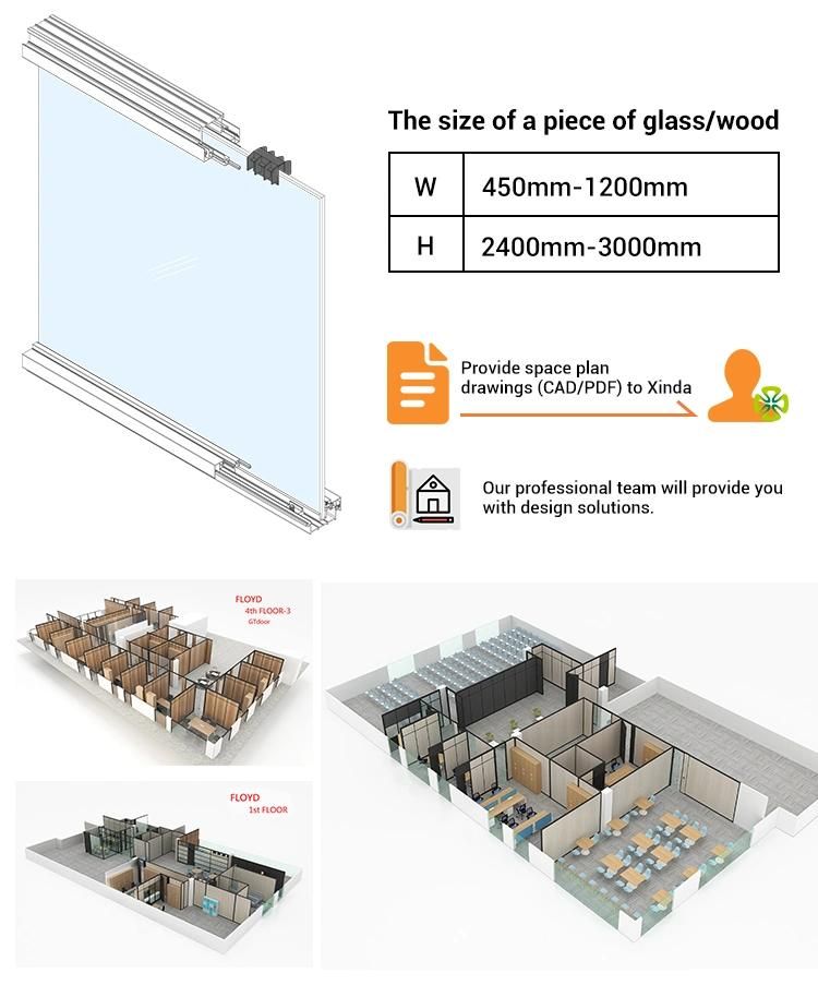 Factory Price Cheap Wall Modular Aluminum Glass Aluminium Office Partition