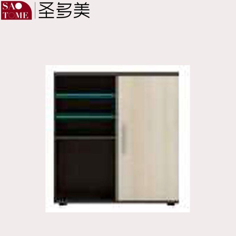 Wooden Four Door Office File Cabinet Furniture Glass Cabinet