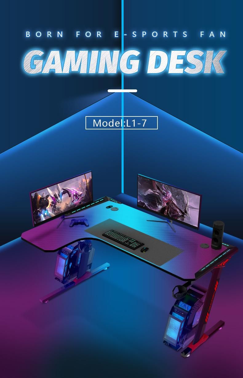 Aor Esports Customizes Furniture Bedroom Student Dormitory Desktop RGB LED Light Laptop Study Computer Table Gamer Competitive Chair Gaming Desk for Home Office