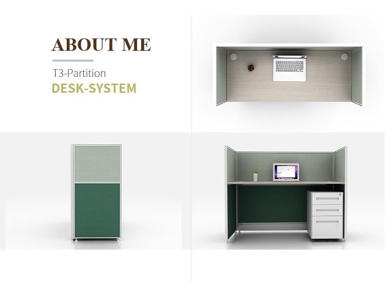Wholesale Simple Style Single Melamine Office Furniture Low Height Office Partition Workstation