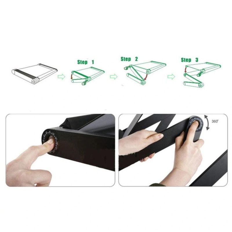 Portable Adjustable Laptop Notebook Table Stand Tray Lazy Foldable Computer Desk