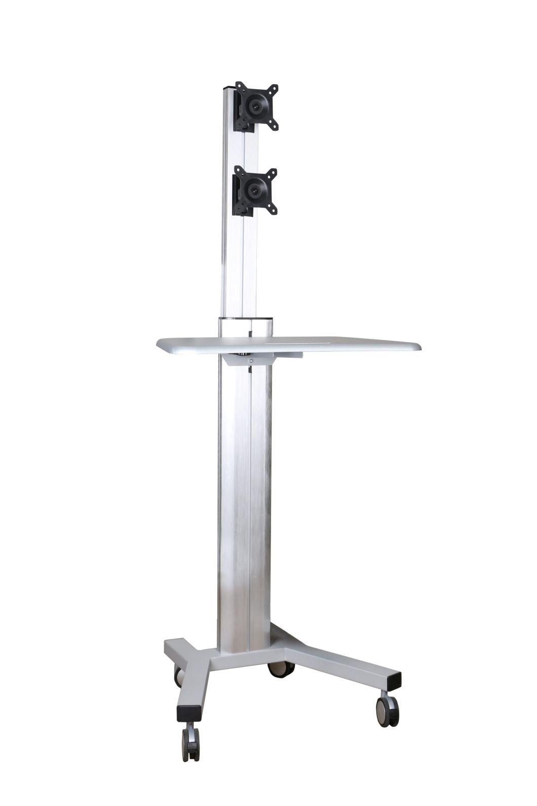 Mobile Computer Workstation Single Monitor 10-24" Height Adjustment (PC 1602A)