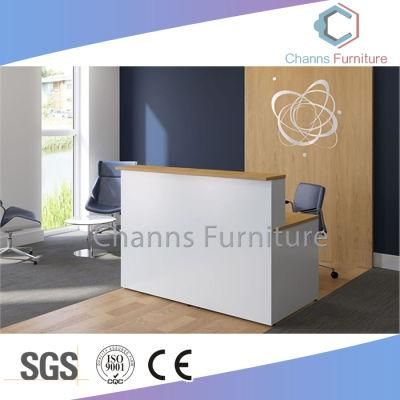 Modern Furniture Melamine Office Table Straight Shape Reception Desk (CAS-RD5401)