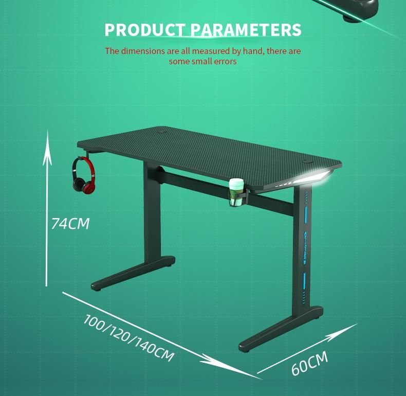 2022 Amazon Hot Basics Gaming Computer Desk with Storage for Controller, Headphone & Speaker Gaming Desk Table