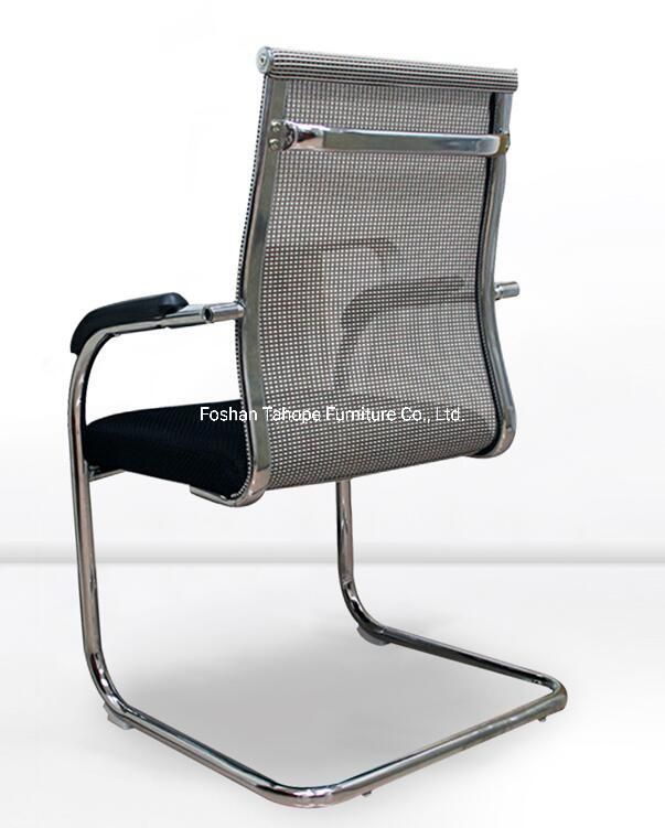 Chrome Frame Base Fixed Visitor Mesh Fabric Furniture Conference Executive Chair